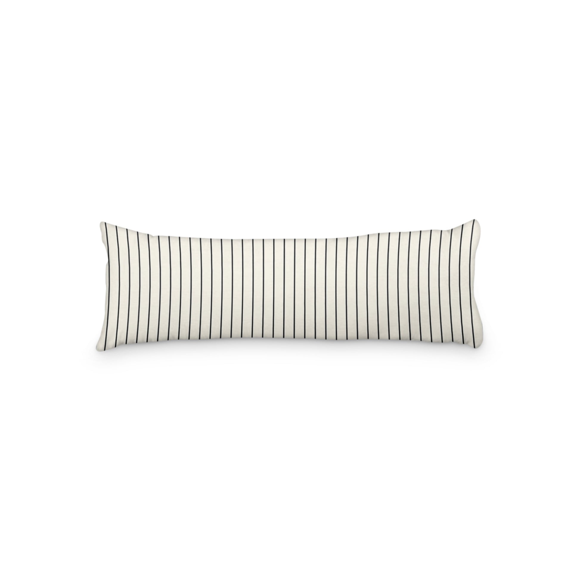 Pale Cream Microfiber Body Pillow with Fine Black Stripes, MFBP-1013-151,  20 x 54 inches