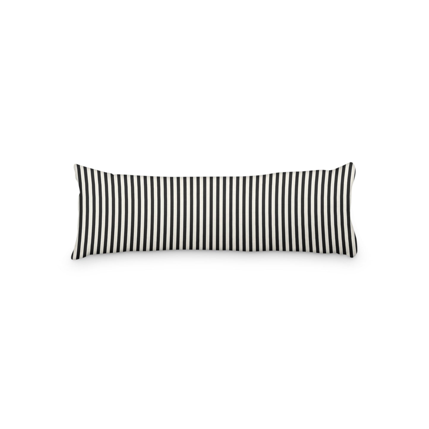 Pale Cream Microfiber Body Pillow with Thin Black Bars, MFBP-1013-241,  20 x 54 inches