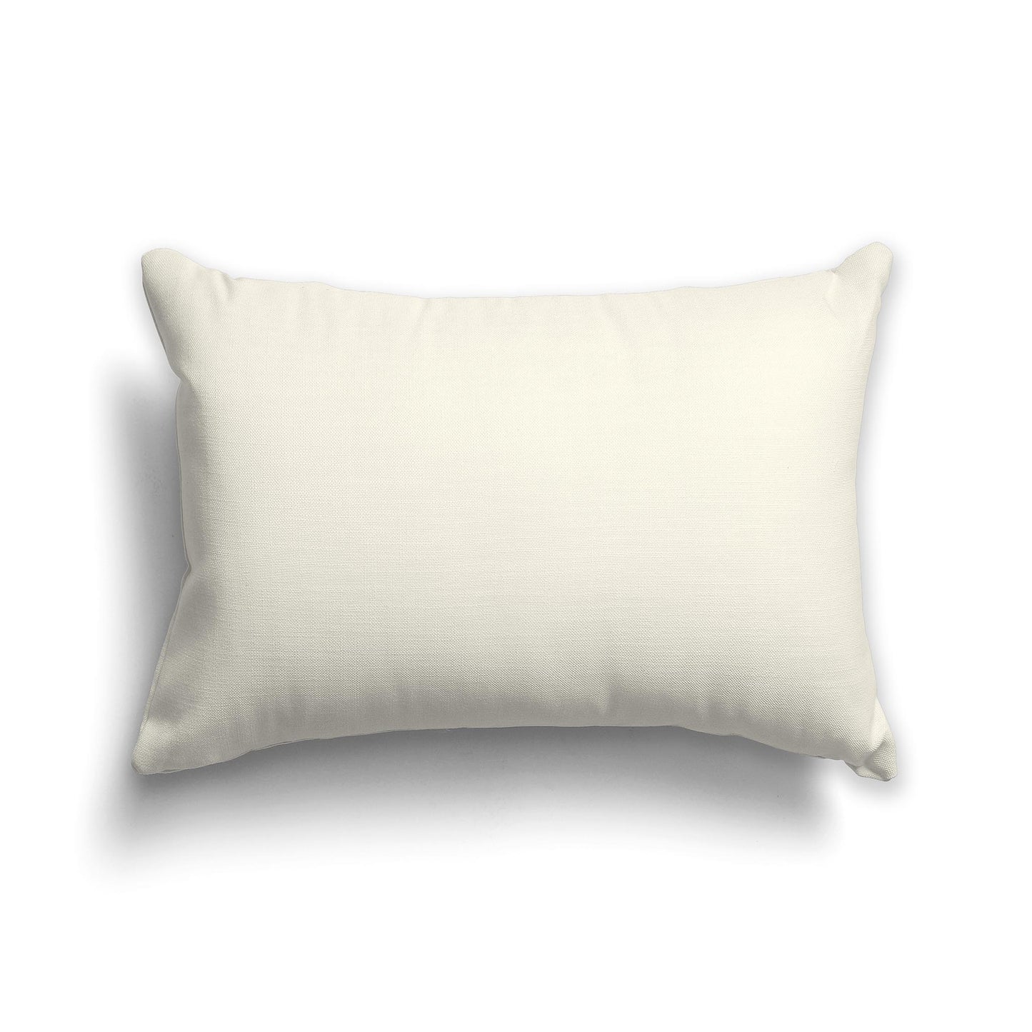 Lumbar Throw Pillow in Solid Pale Cream 