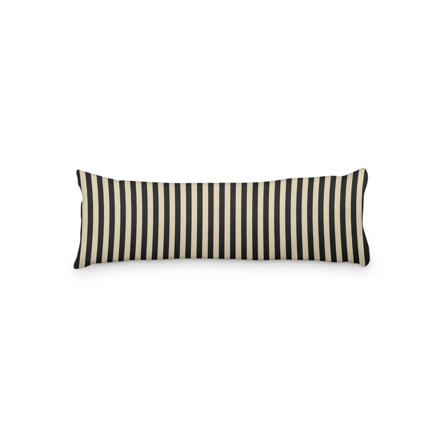 Tan Microfiber Body Pillow with Black Bars, MFBP-1014-051,  20 x 54 inches