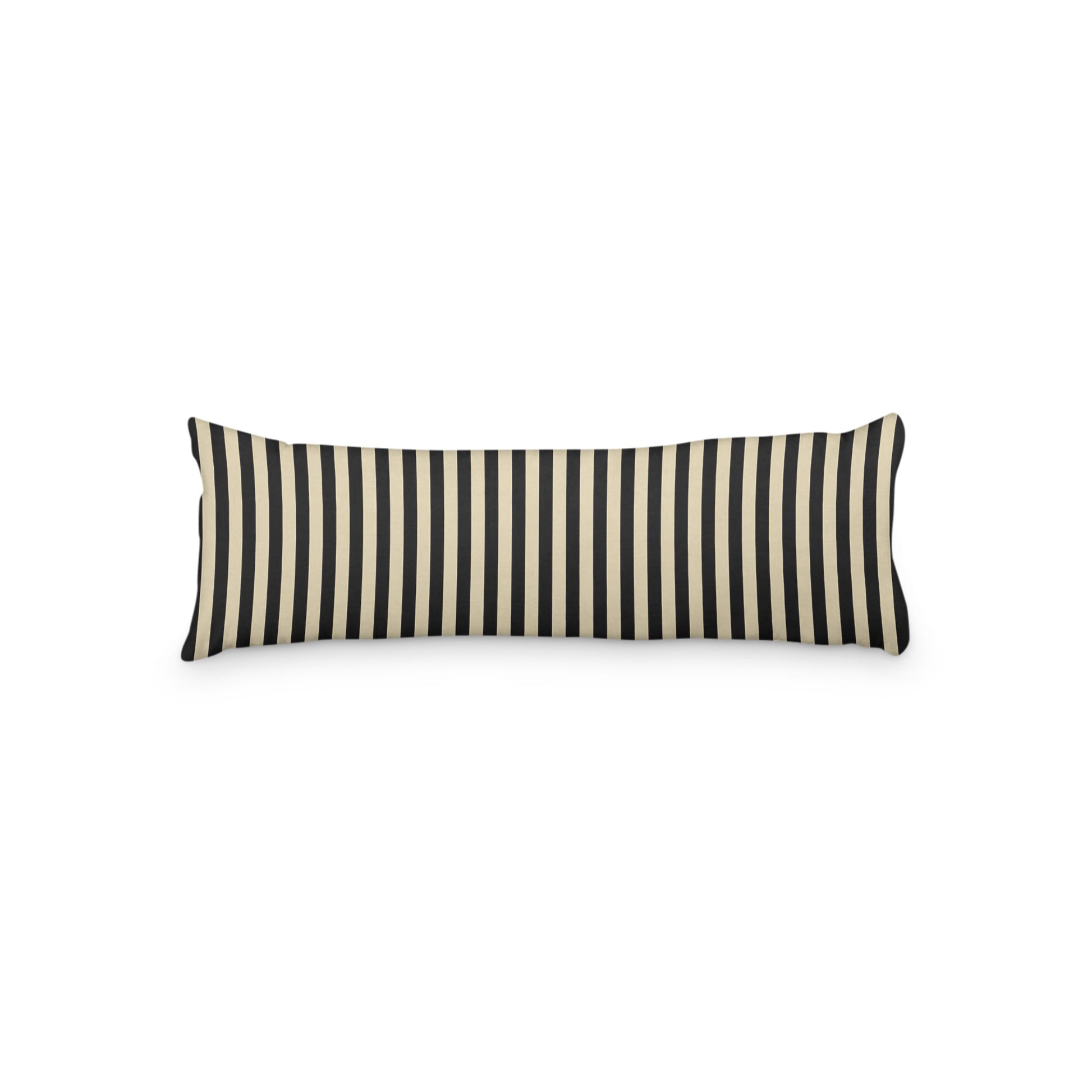 Tan Microfiber Body Pillow with Black Bars, MFBP-1014-051,  20 x 54 inches