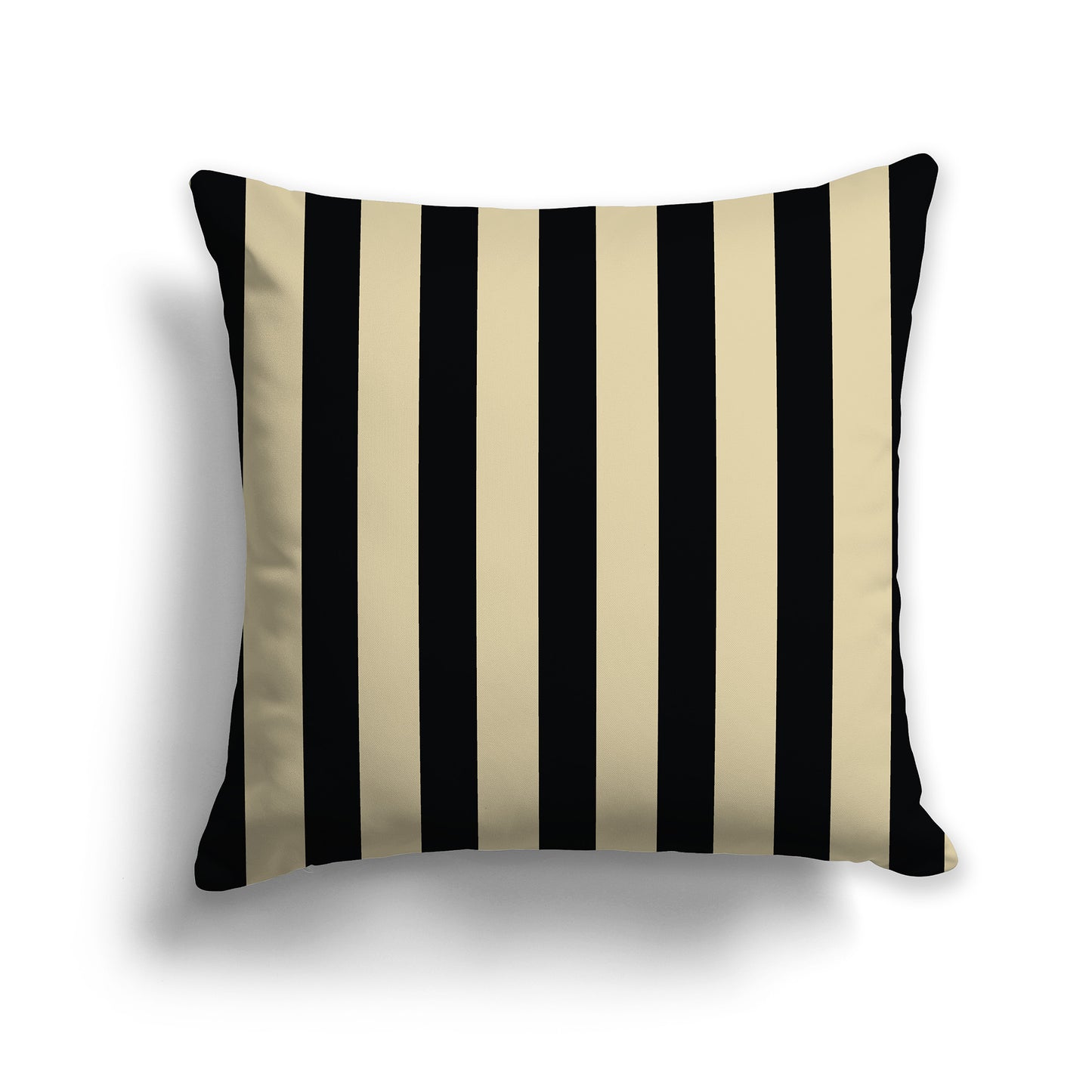 18x18 inch Throw Pillow with Black Bars on Desert Sand