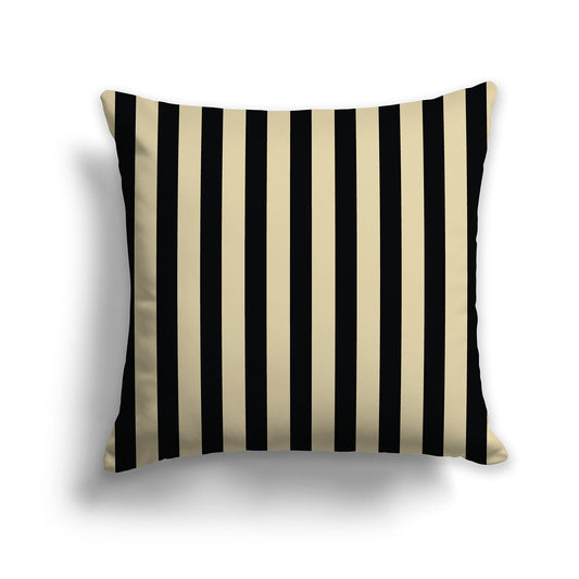 26x26 inch Throw Pillow with Black Bars on Desert Sand
