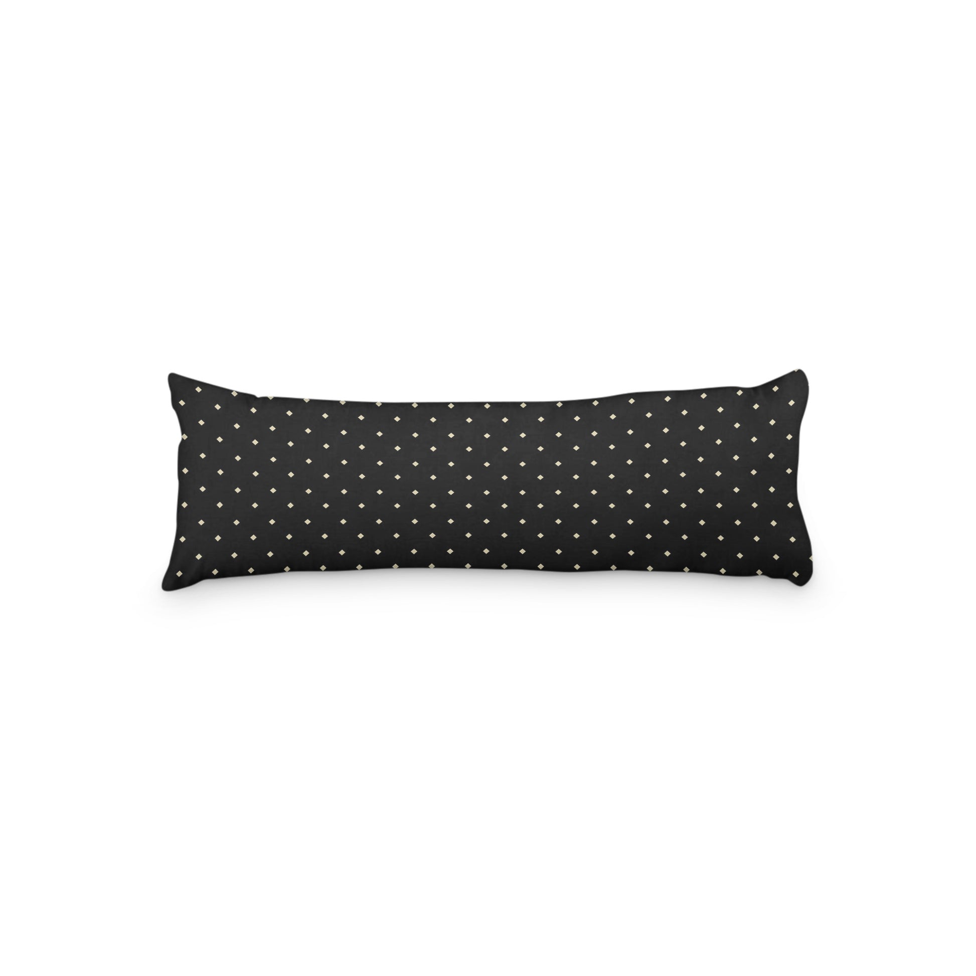 Black Microfiber Body Pillow with Tan Diamonds, MFBP-1014-102,  20 x 54 inches
