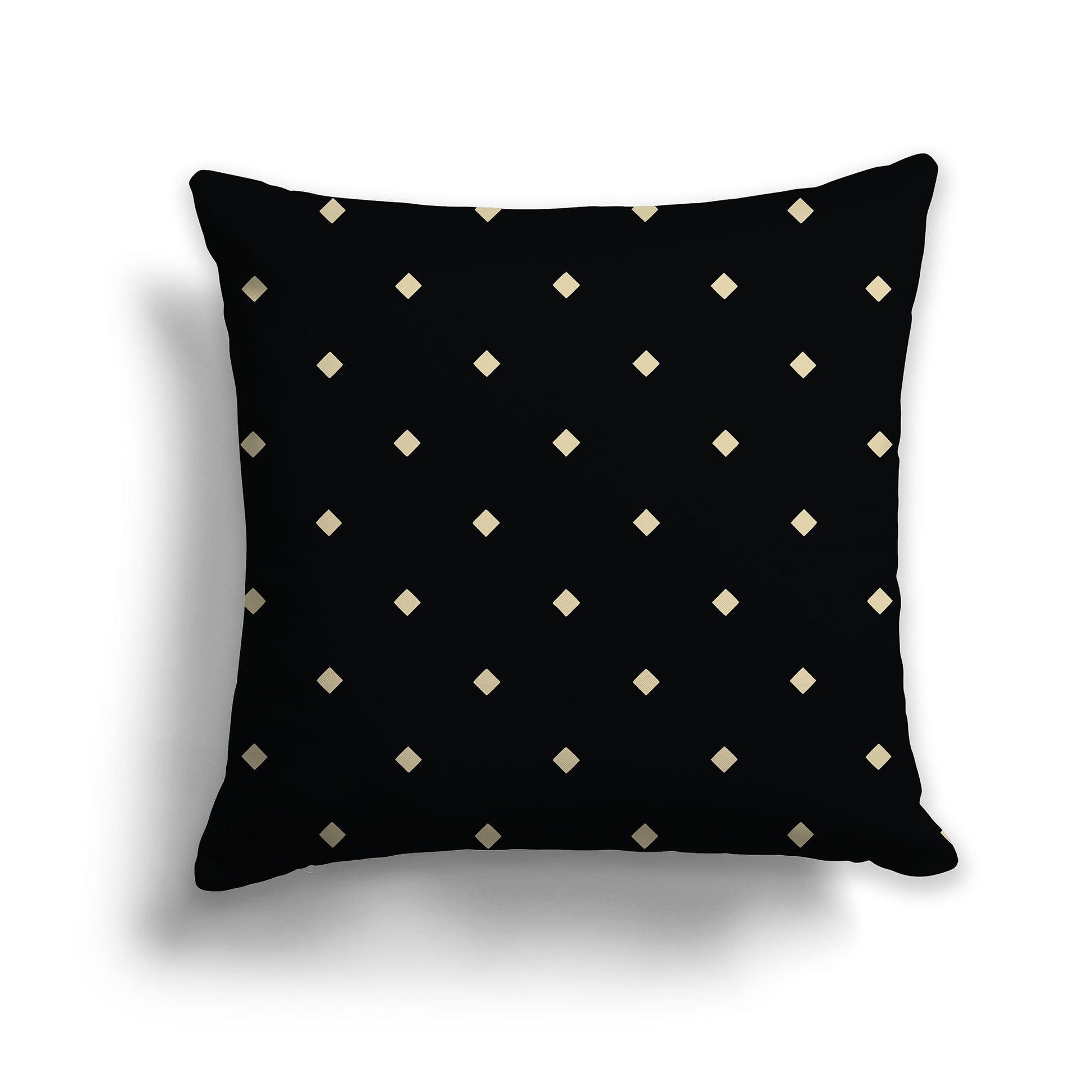 14x14 inch Throw Pillow with Desert Sand Pattern on Black