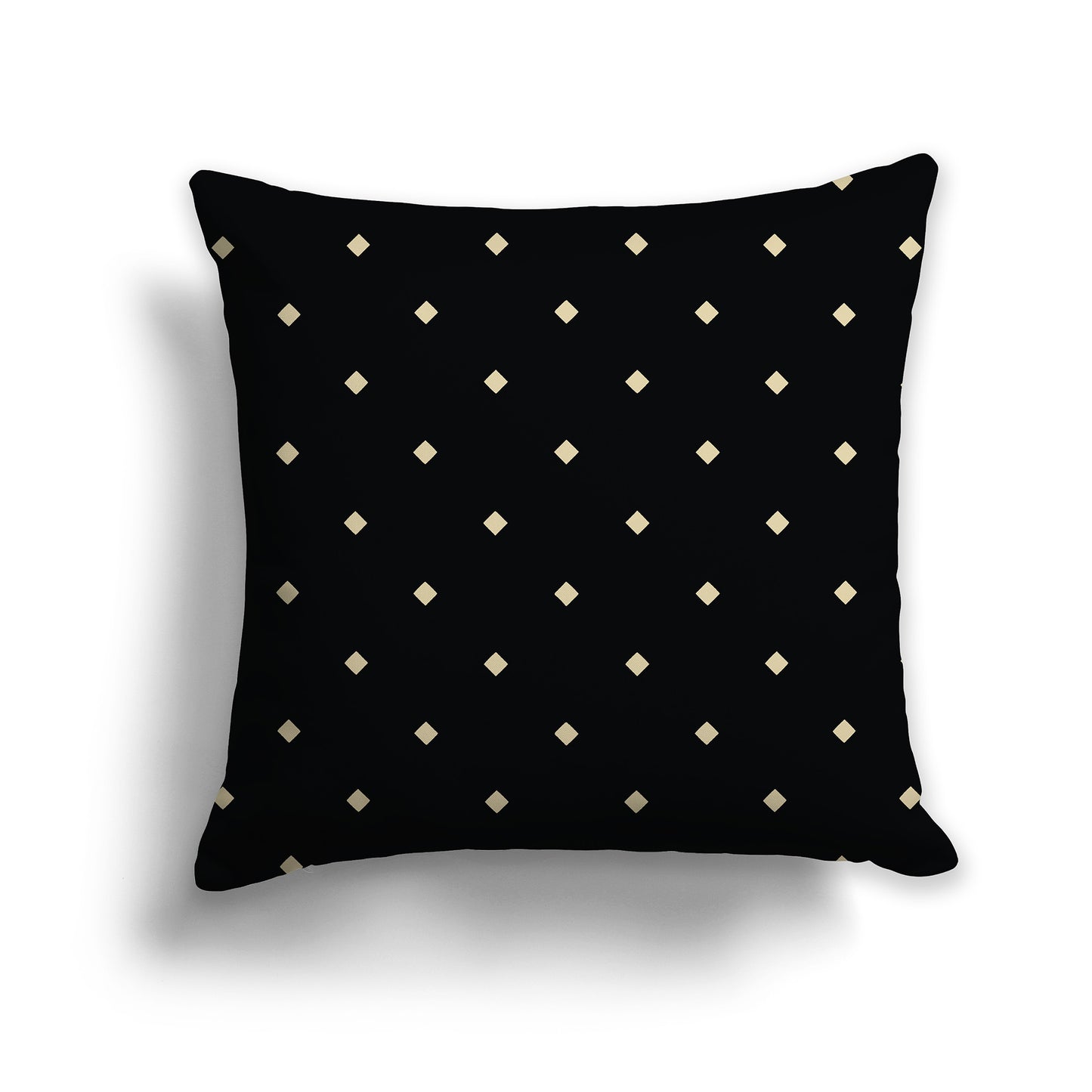 16x16 inch Throw Pillow with Desert Sand Pattern on Black