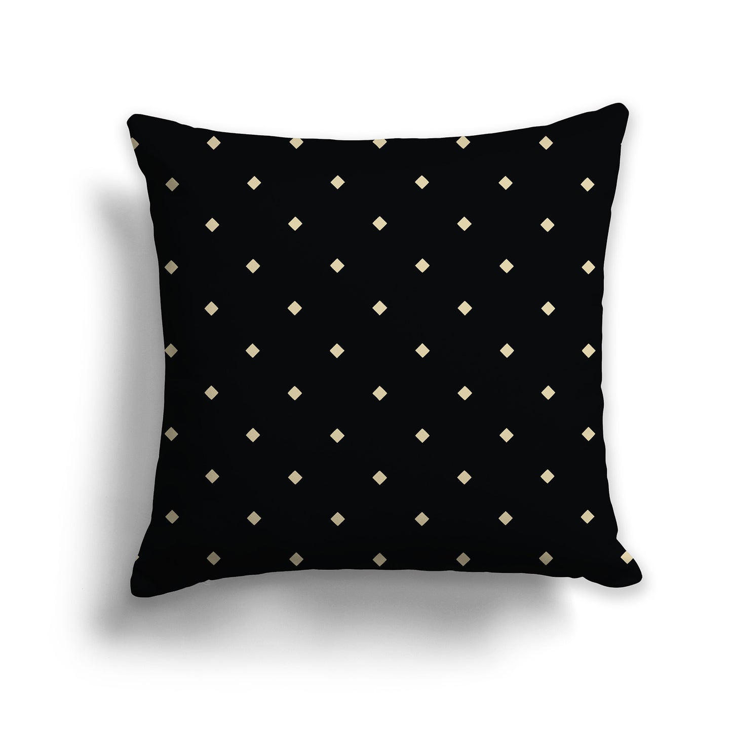 18x18 inch Throw Pillow with Desert Sand Pattern on Black