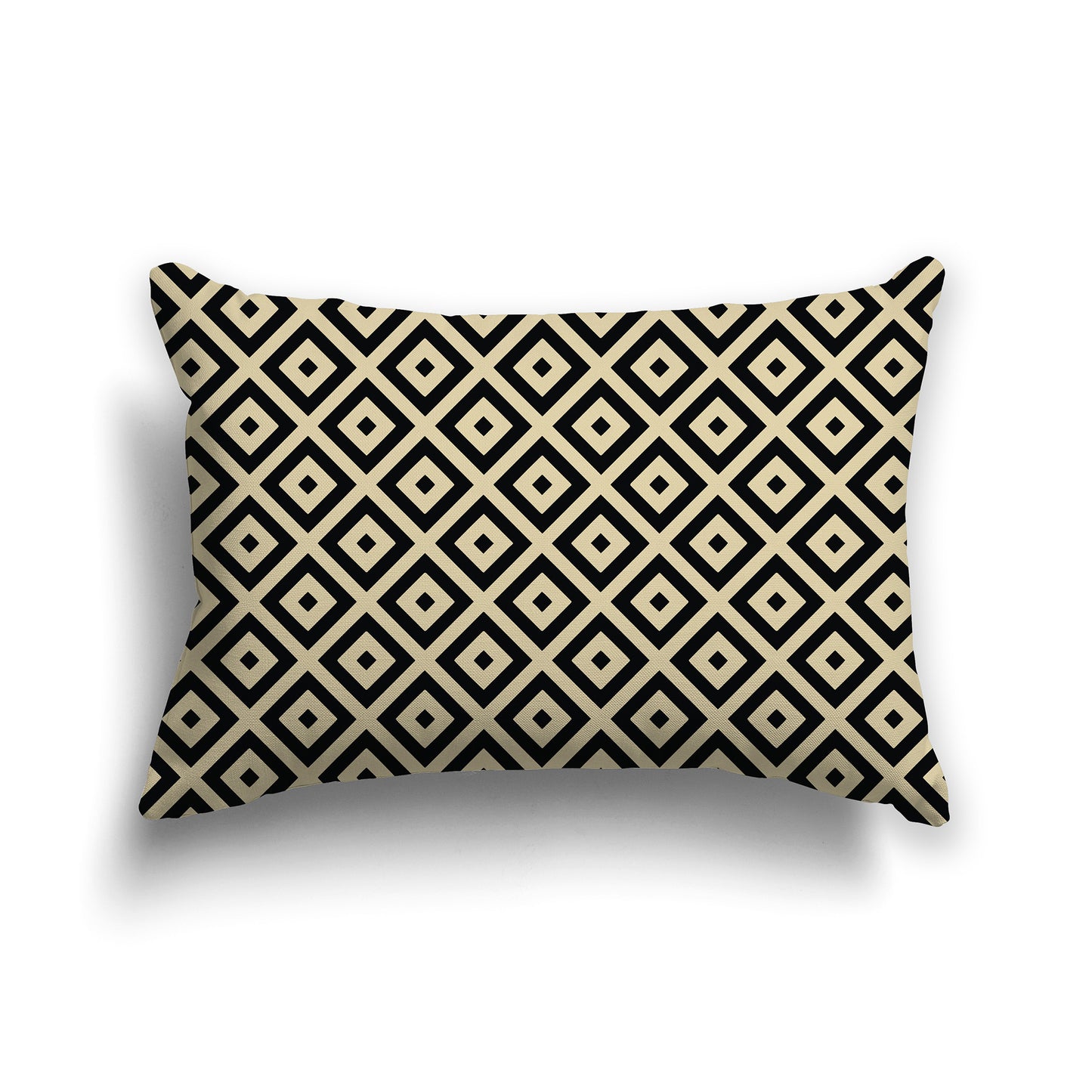 20x14 inch Throw Pillow with Desert Sand Pattern on Black