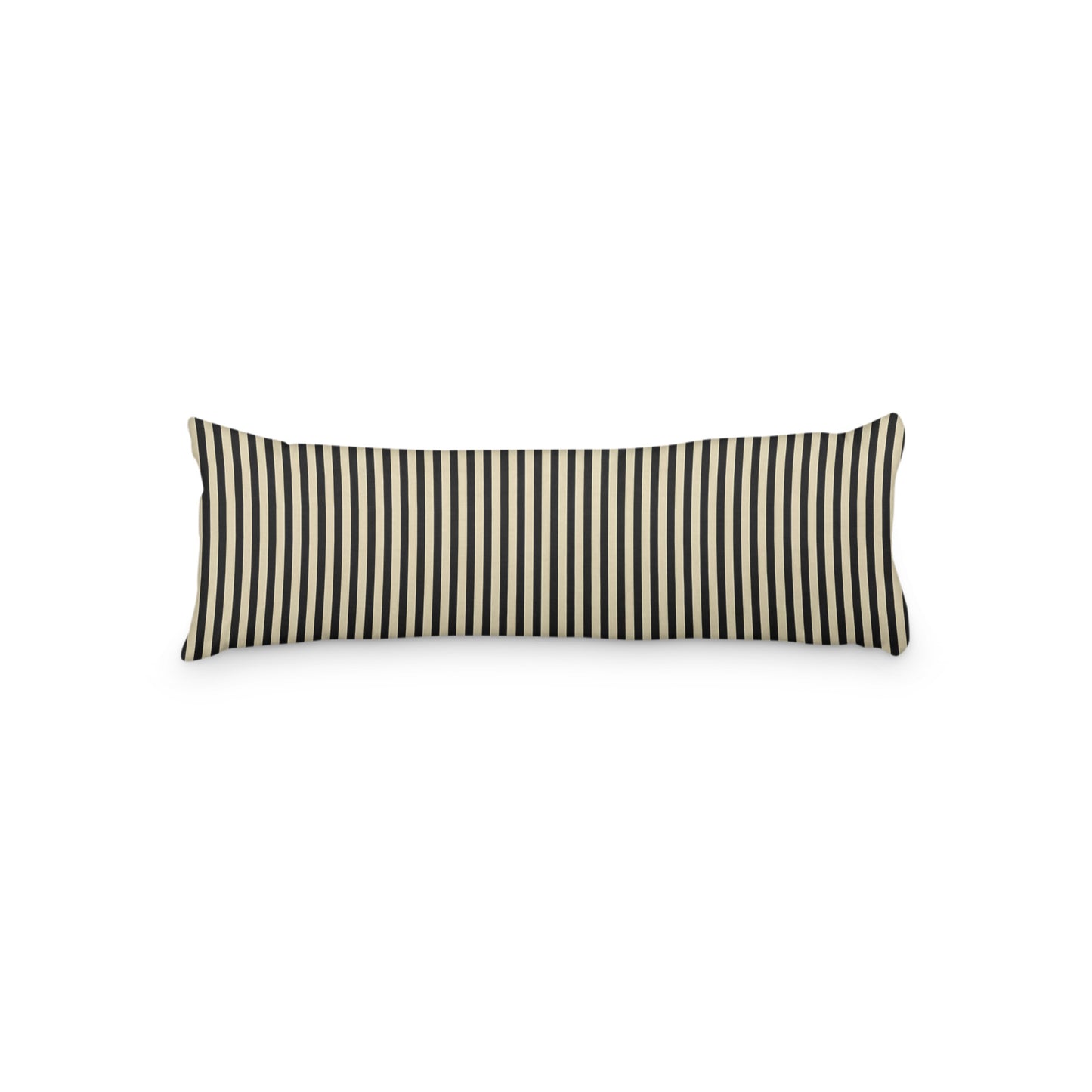 Tan Microfiber Body Pillow with Thin Black Bars, MFBP-1014-241,  20 x 54 inches