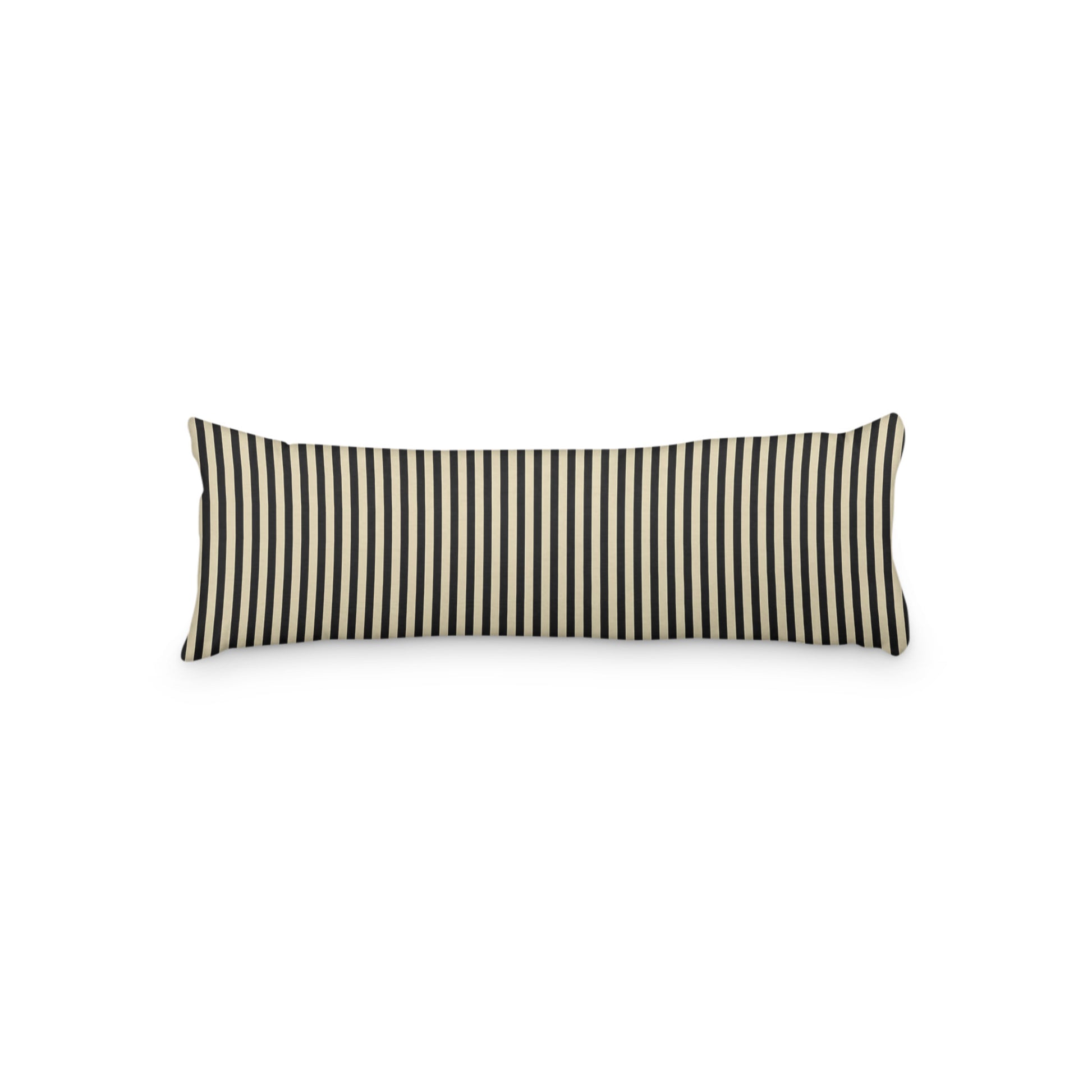 Tan Microfiber Body Pillow with Thin Black Bars, MFBP-1014-241,  20 x 54 inches