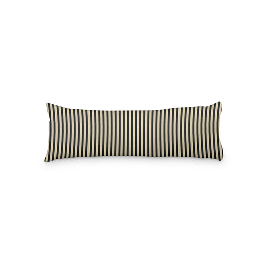 Tan Microfiber Body Pillow with Thin Black Bars, MFBP-1014-241,  20 x 54 inches