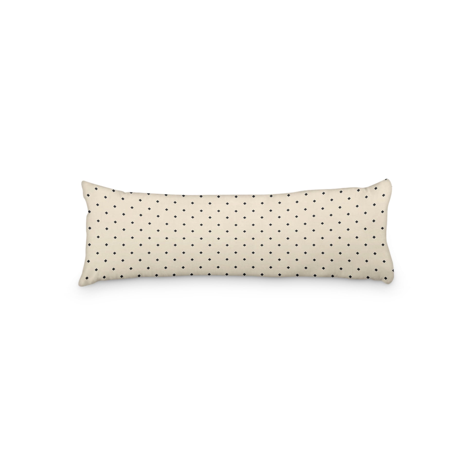 Beige Microfiber Body Pillow with Black Diamonds, MFBP-1015-101,  20 x 54 inches