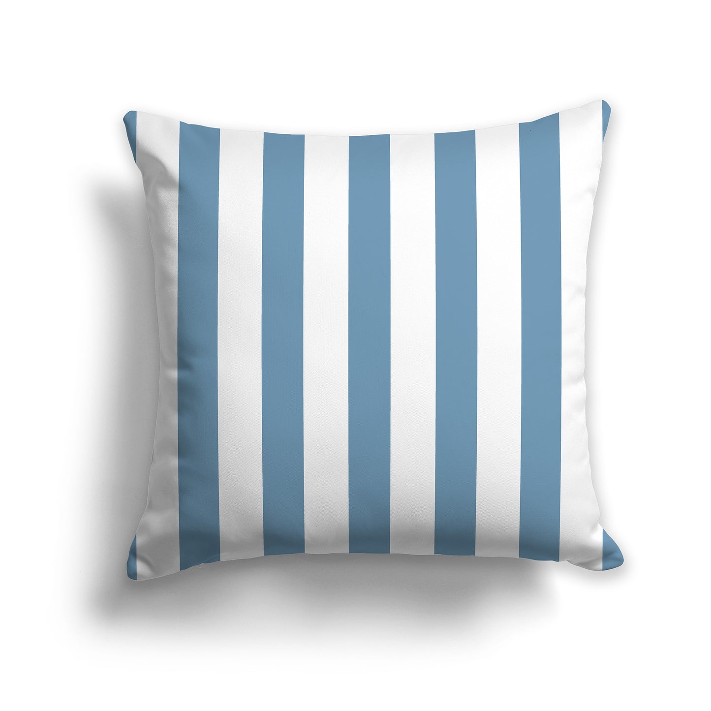 16x16 inch Throw Pillow with Medium-blue Bars on Front