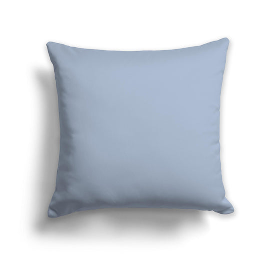 Square Throw Pillow in Solid Blue-grey 