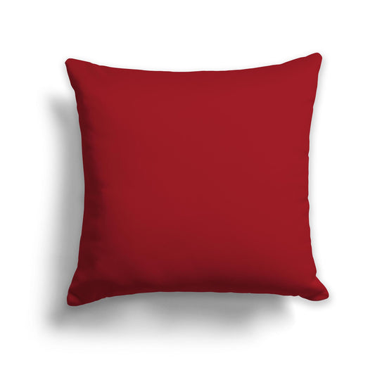Square Throw Pillow in Red