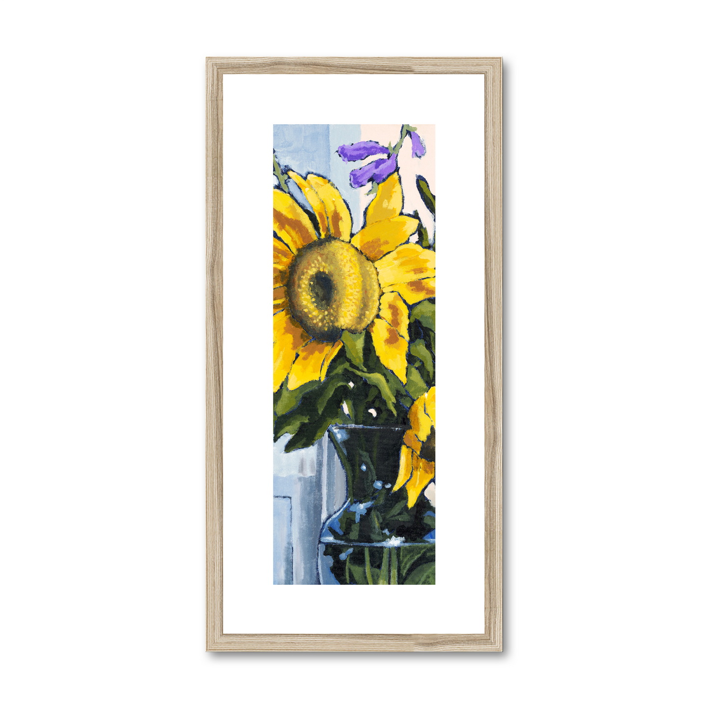 Framed Fine Art Print, White Mat - 12x24 inches | Sunflowers, FPT-1040-1118-002