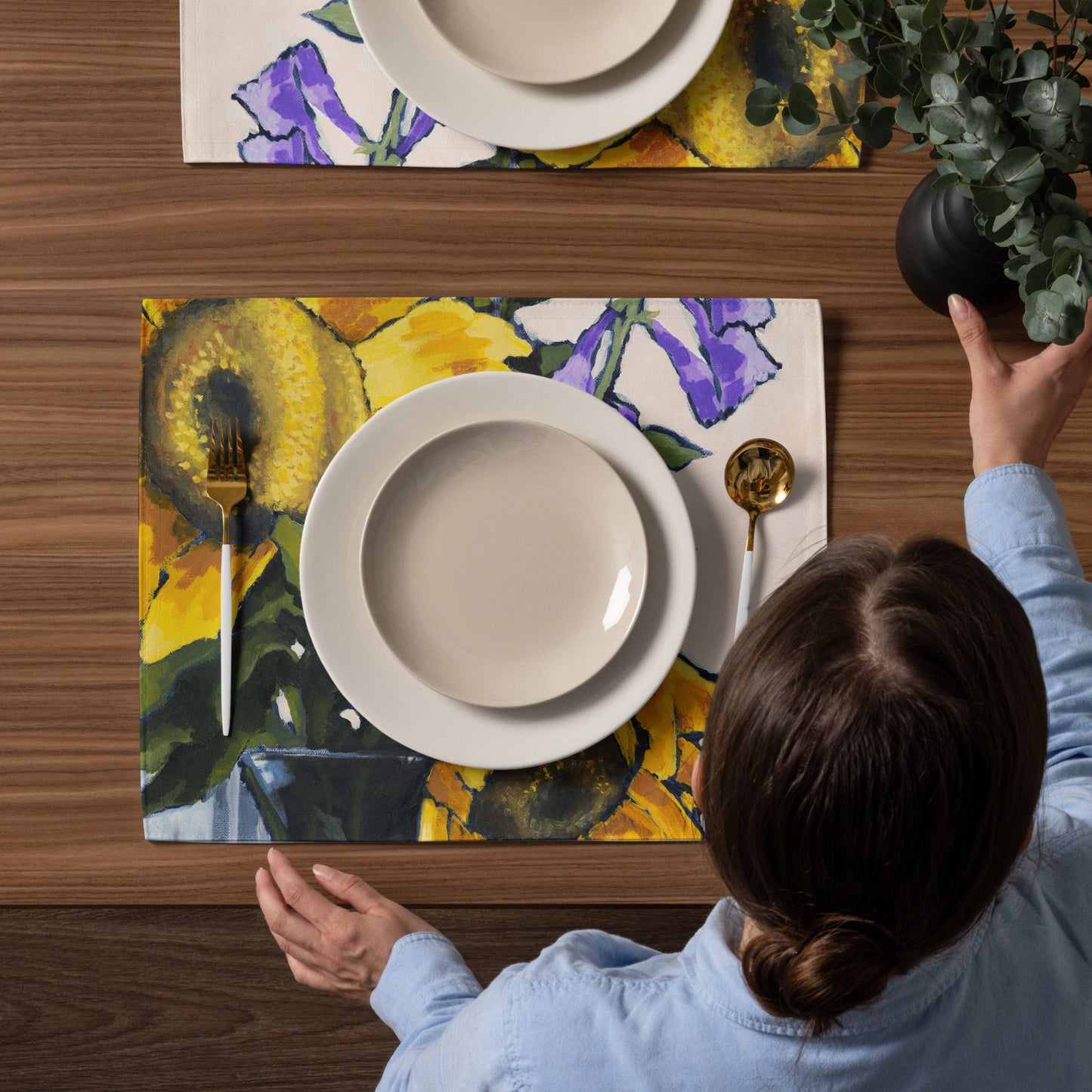 Sunflowers — Fine Art Polyester Placemats — 4-Pc Set #PSFL-1040