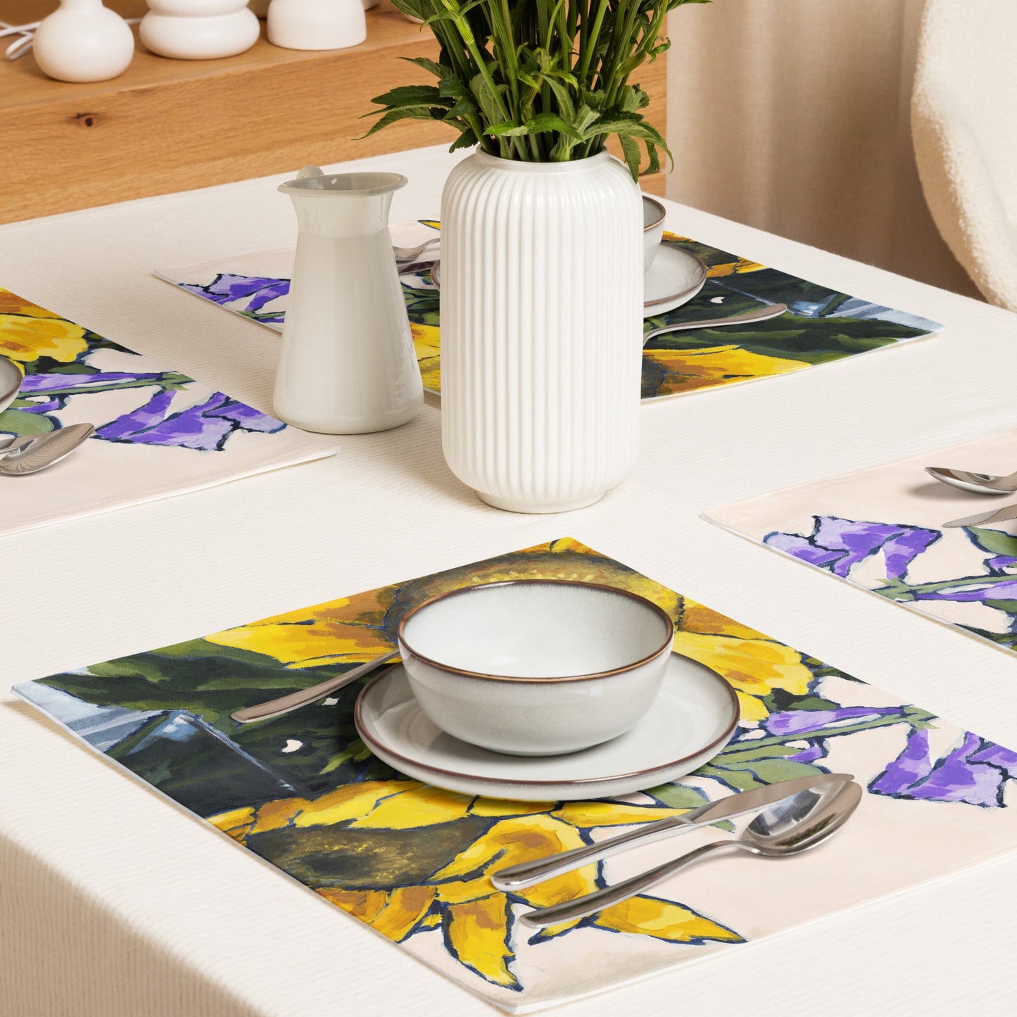 Sunflowers — Fine Art Polyester Placemats — 4-Pc Set #PSFL-1040