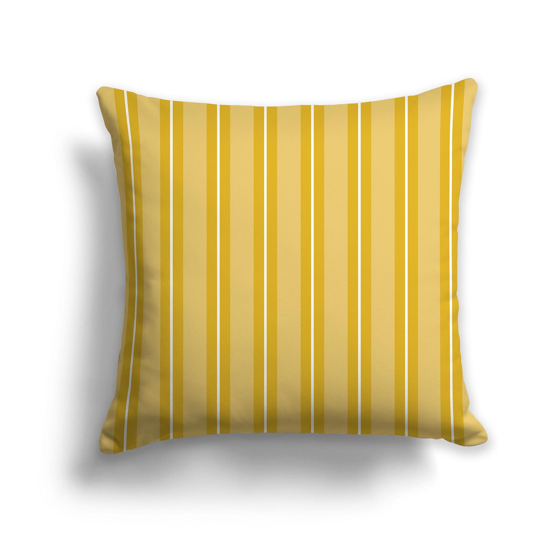 Square Throw Pillow with Multistripe Orange Bars