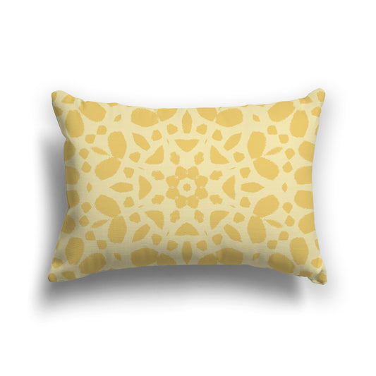Muted-orange Throw Pillow with Medium-orange Circular Pattern on Both Sides | Faux Suede | 20 x 14 inches