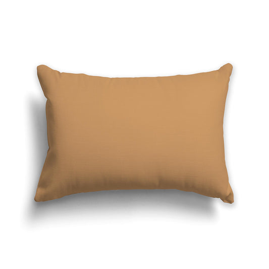 Solid Medium-brown Throw Pillow | Faux Suede | 20 x 14 inches