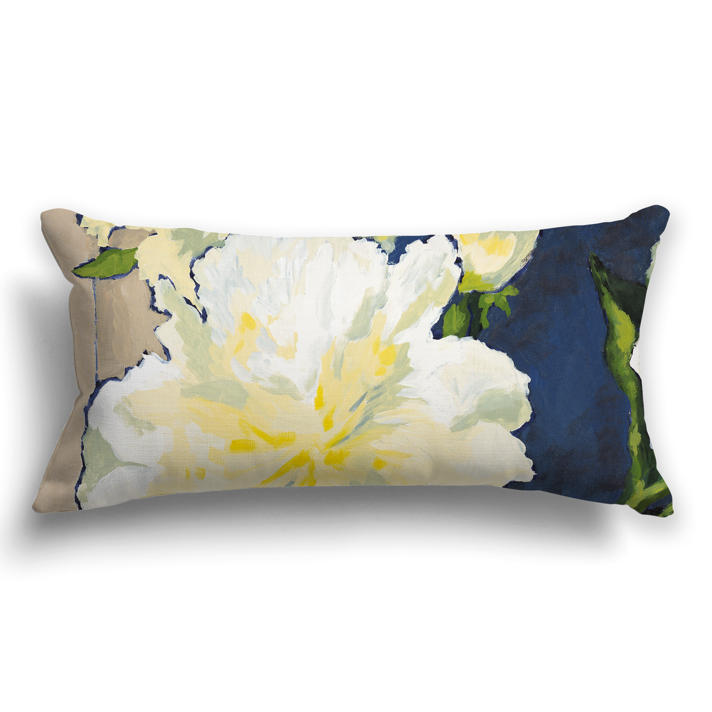 White Peonies Fine Art Cushion Cover, CACU-1050, 61 x 30 cm, 24 x 12 inches