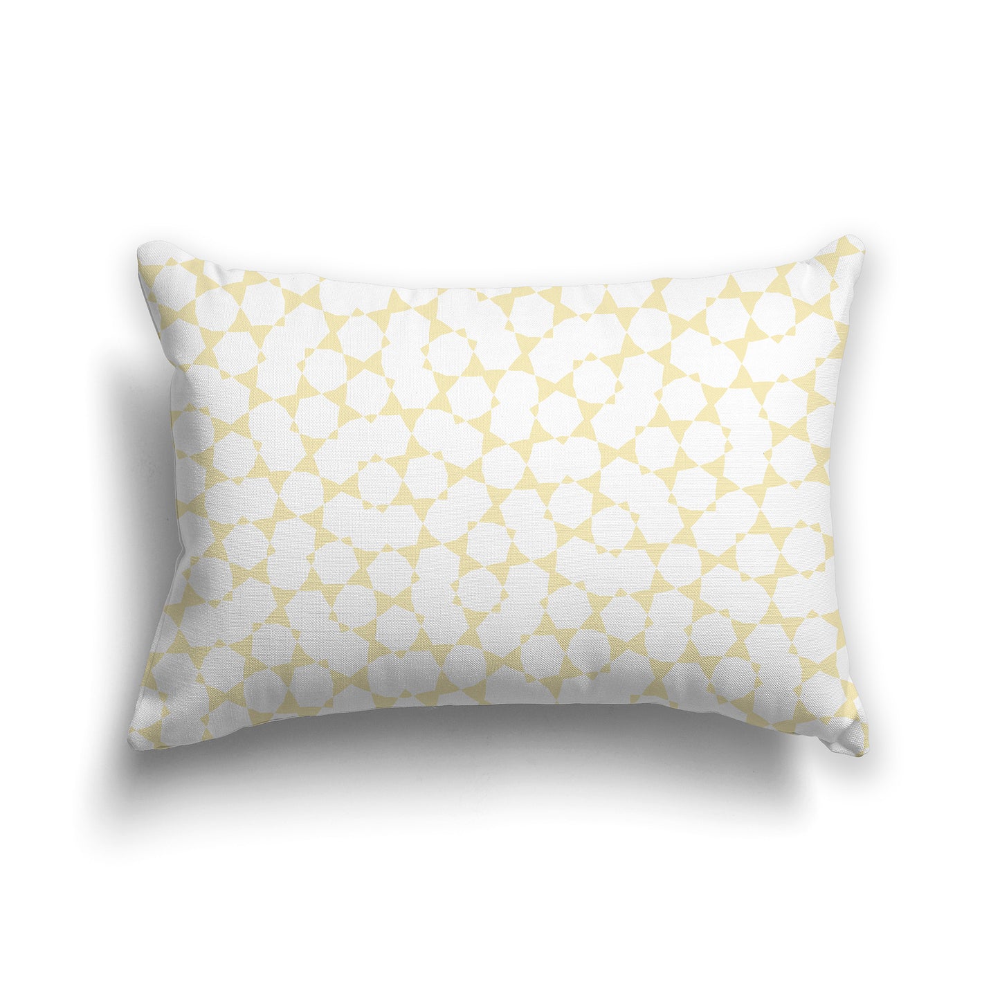 20x14 inch Throw Pillow with pale yellow and white pattern