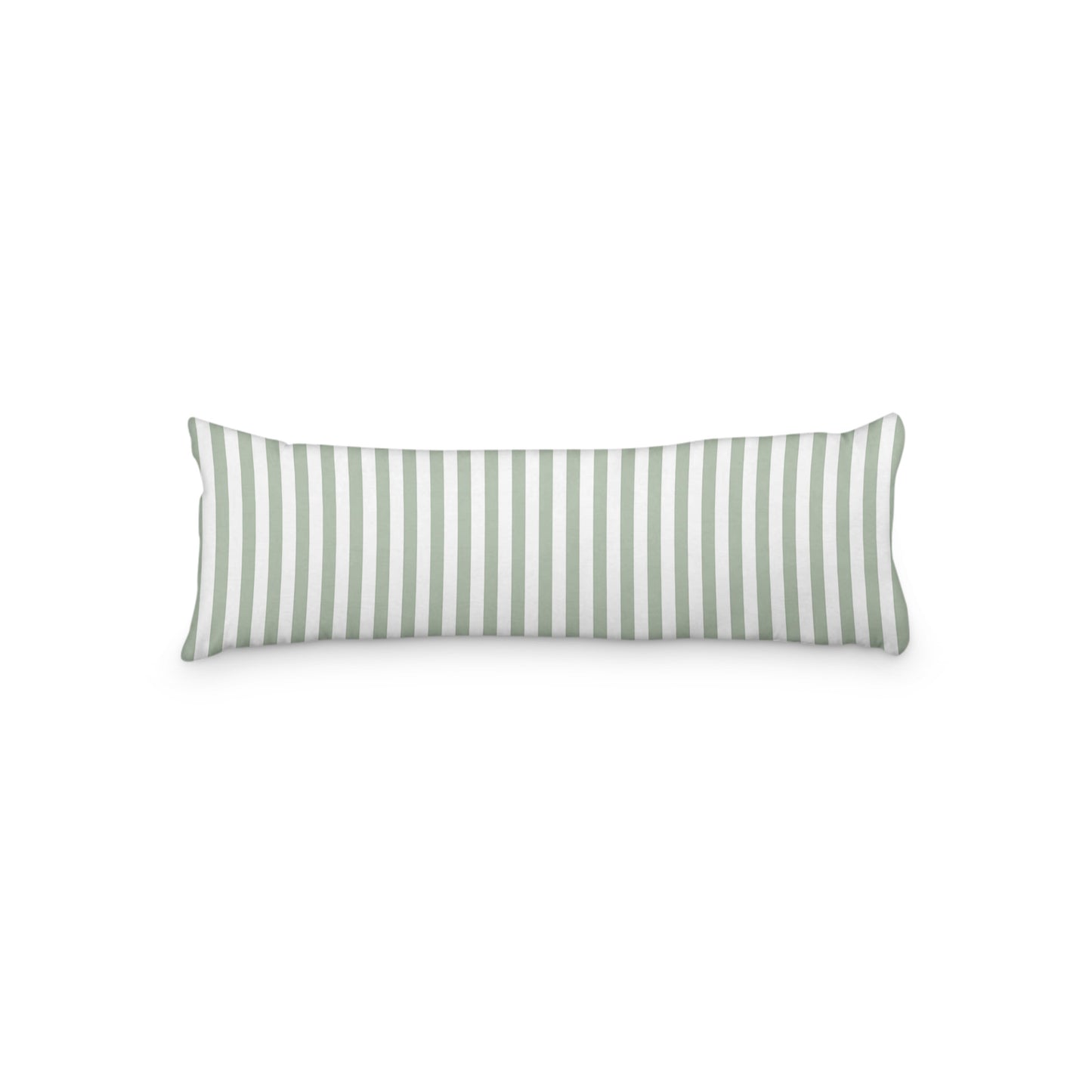 White Microfiber Body Pillow with Green Bars, MFBP-1052-051,  20 x 54 inches