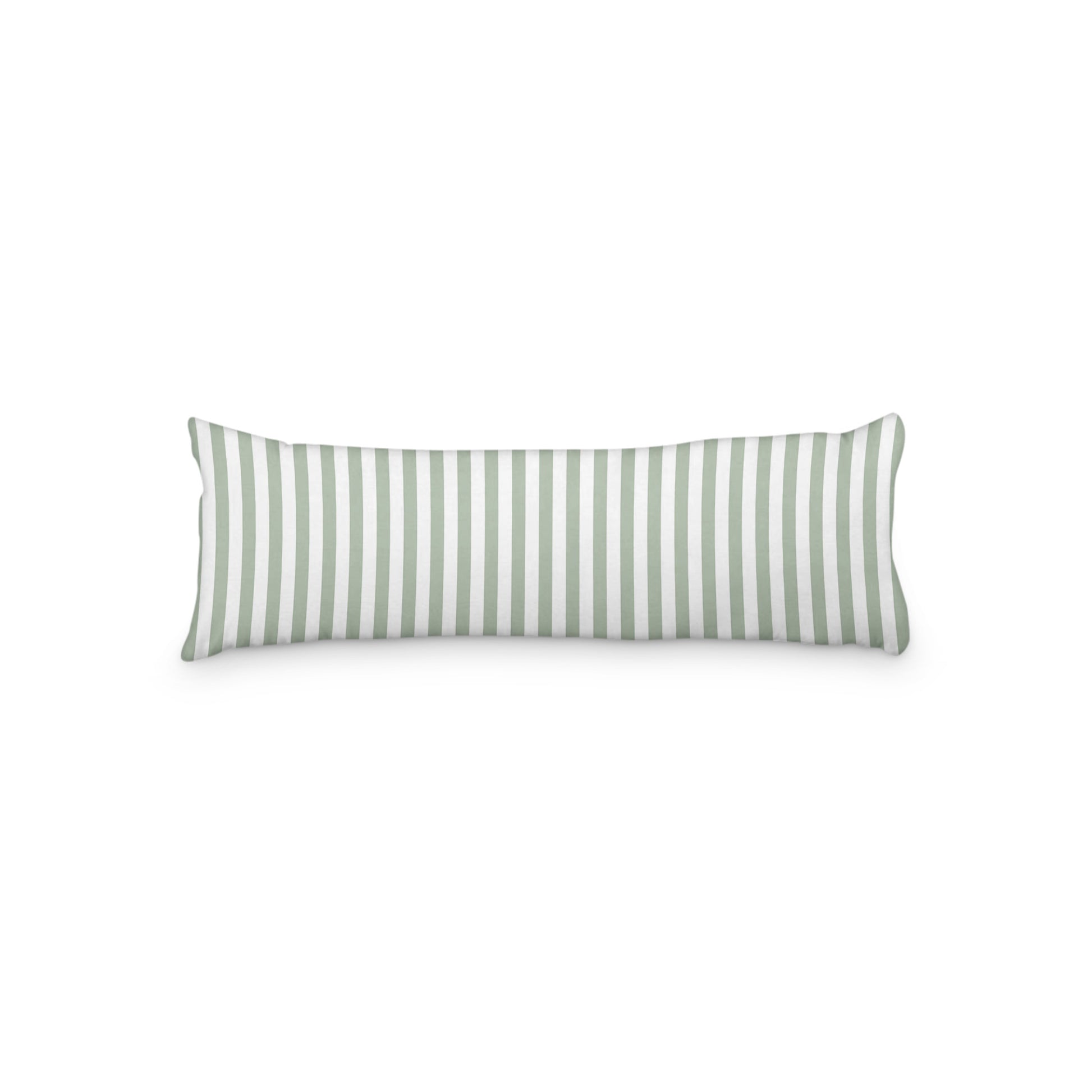 White Microfiber Body Pillow with Green Bars, MFBP-1052-051,  20 x 54 inches