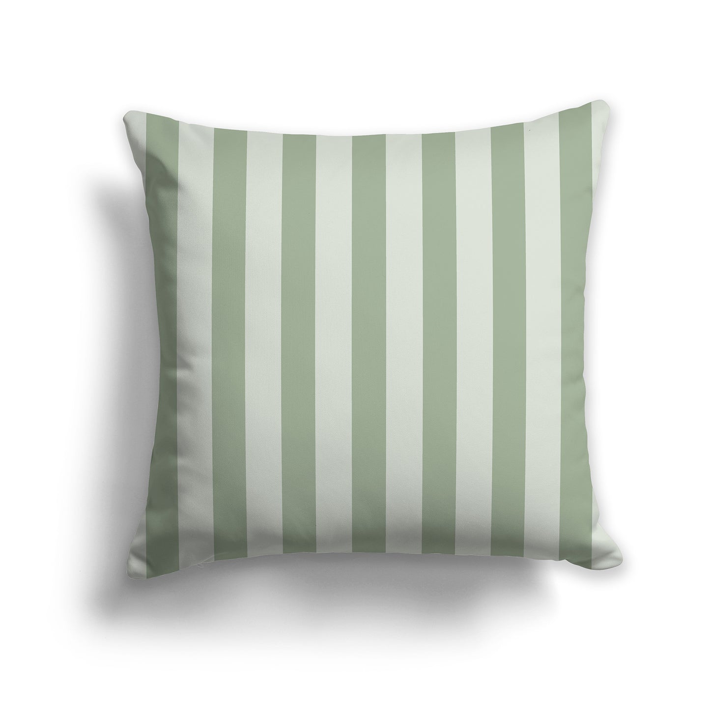 20 inch Throw Pillow with Two-tone Green Thick Vertical Bars