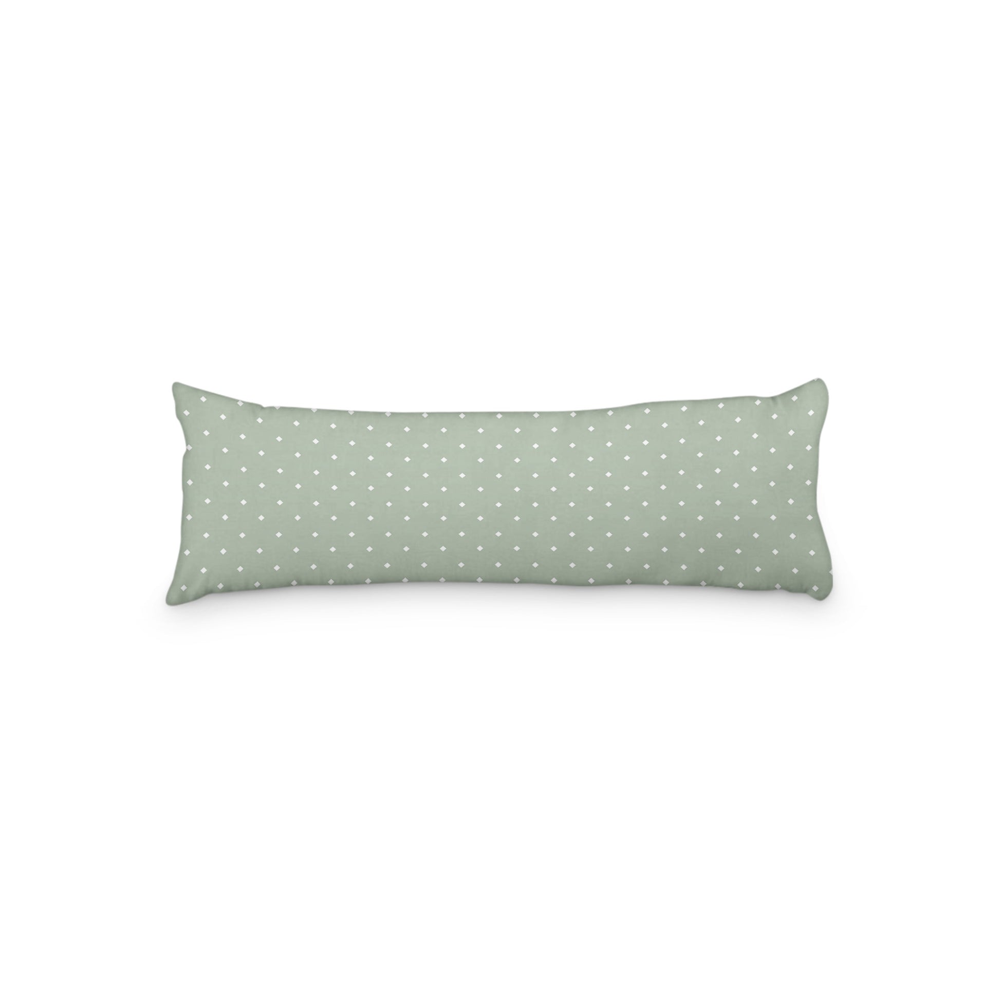 Green Microfiber Body Pillow with White Diamonds, MFBP-1052-102,  20 x 54 inches