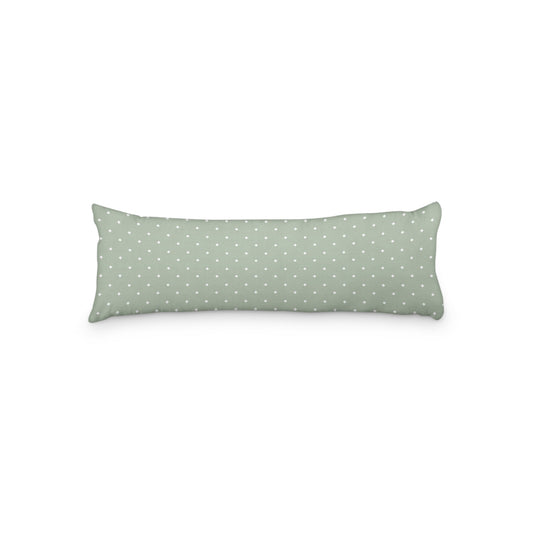 Green Microfiber Body Pillow with White Diamonds, MFBP-1052-102,  20 x 54 inches