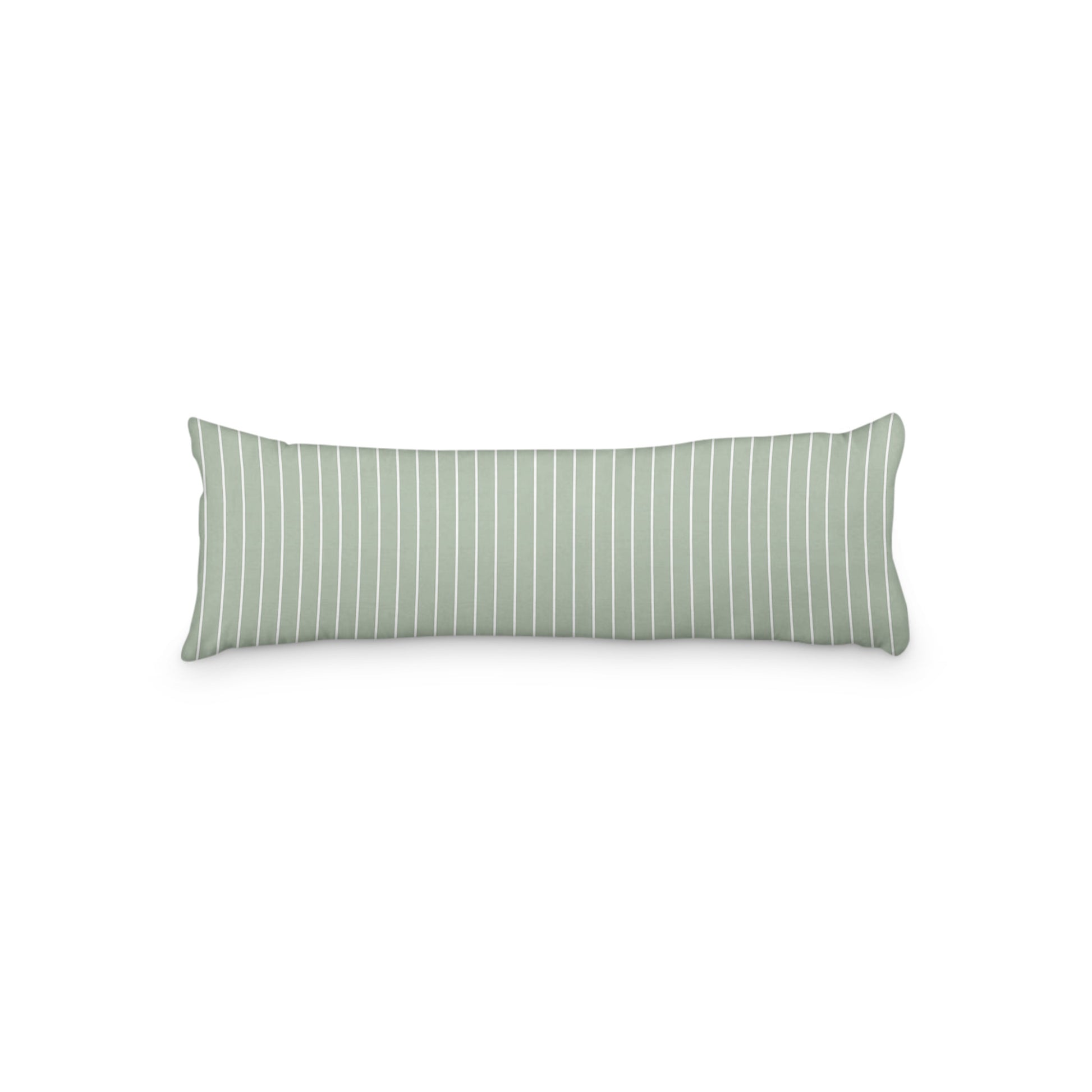 Green Microfiber Body Pillow with Fine White Stripes, MFBP-1052-152,  20 x 54 inches