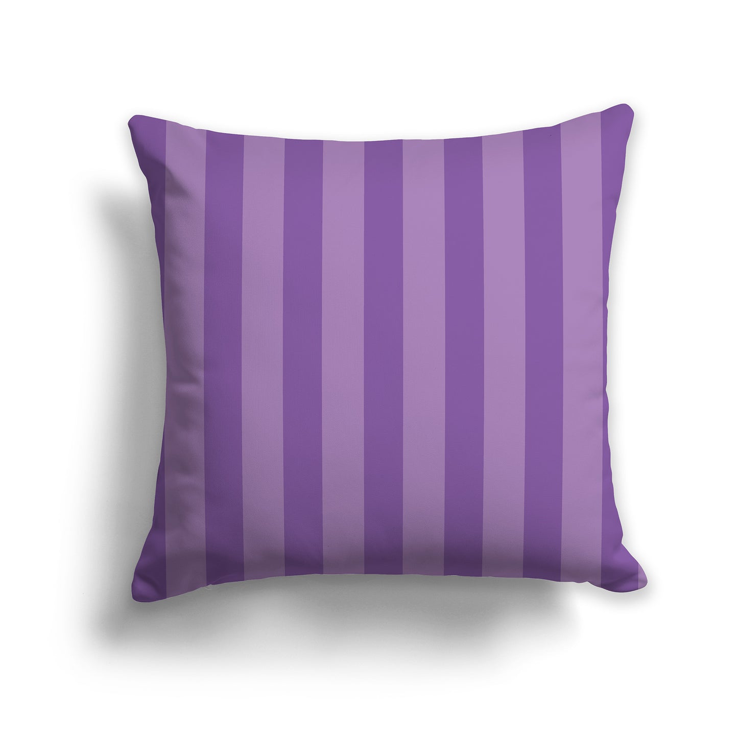 18 inch Throw Pillow with Two-tone Purple Thick Vertical Bars