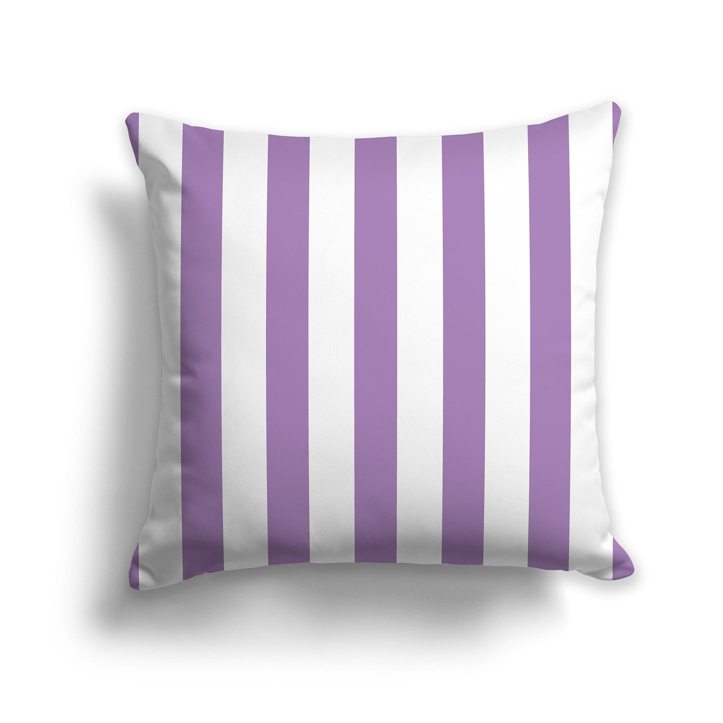 16 inch Throw Pillow with Purple and White Thick Vertical Bars