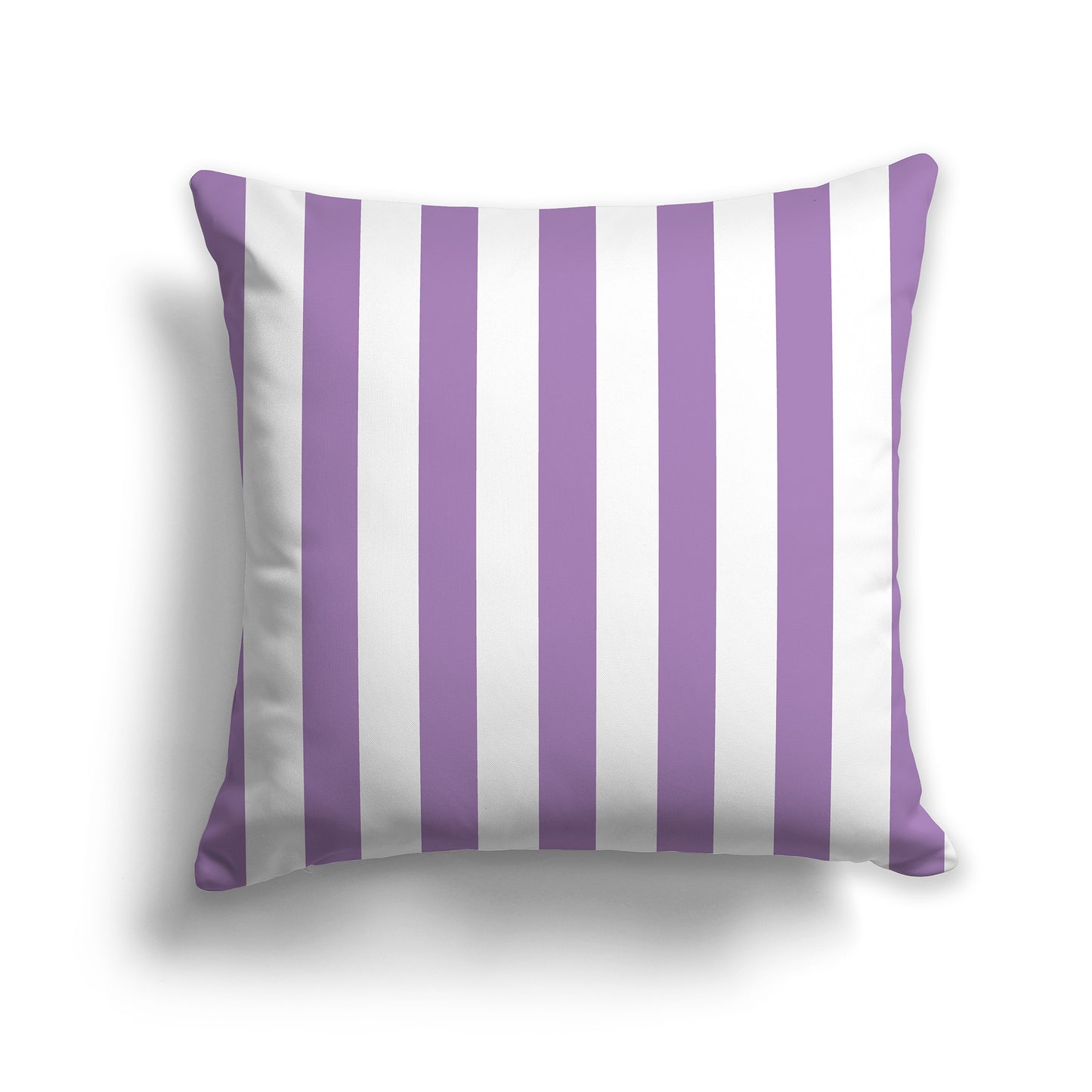 18 inch Throw Pillow with Purple and White Thick Vertical Bars