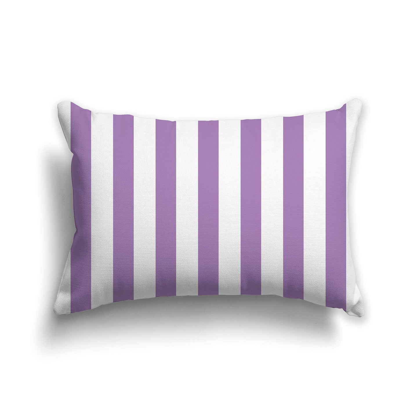 20x14 inch Lumbar Throw Pillow with Purple and White Thick Vertical Bars