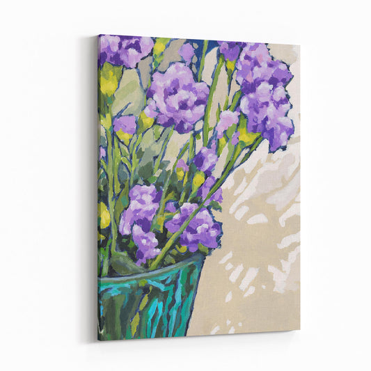 Mauve Carnations - 6"x8" Slim Canvas Fine Art Print