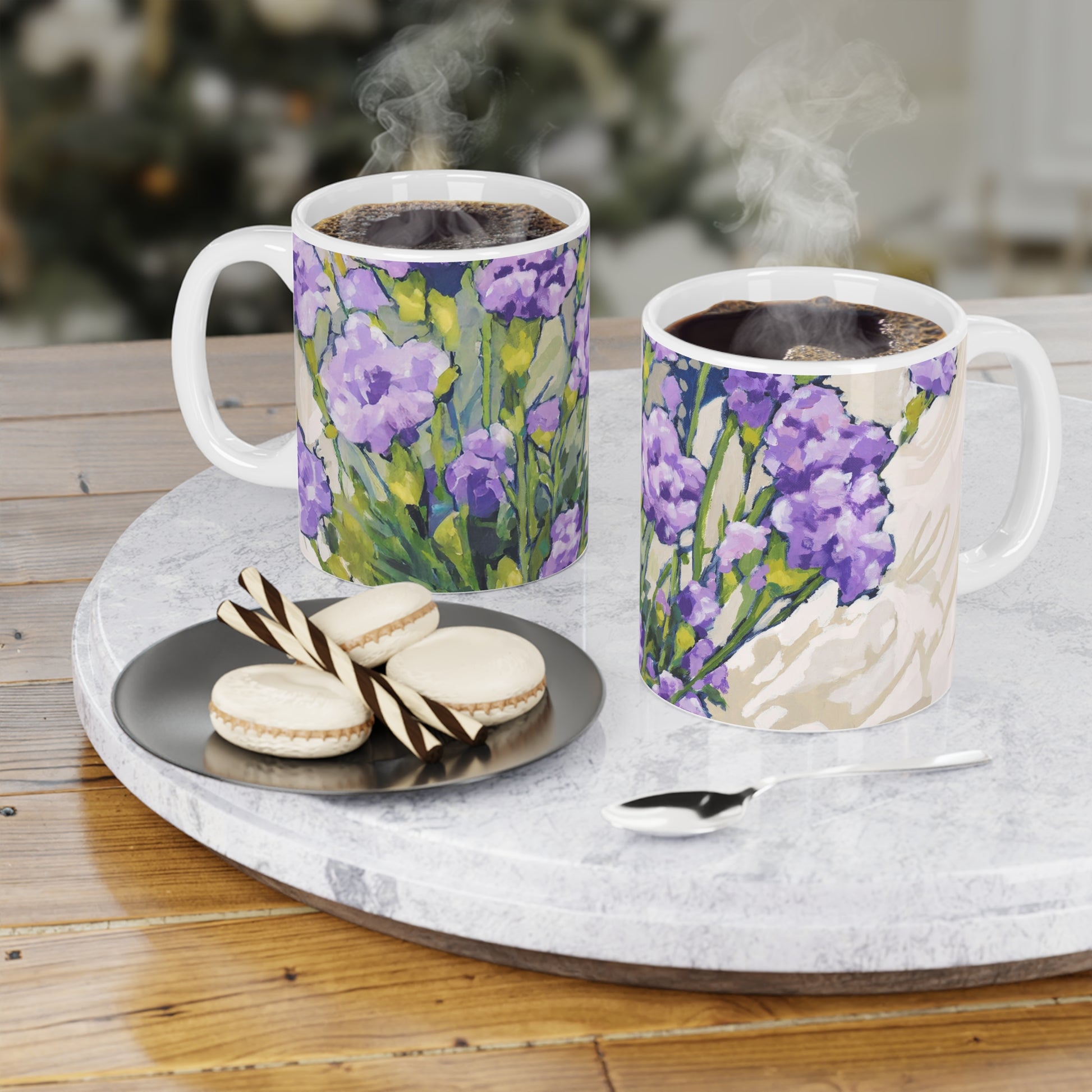 Mauve Carnations Fine Art 11oz Ceramic Mug