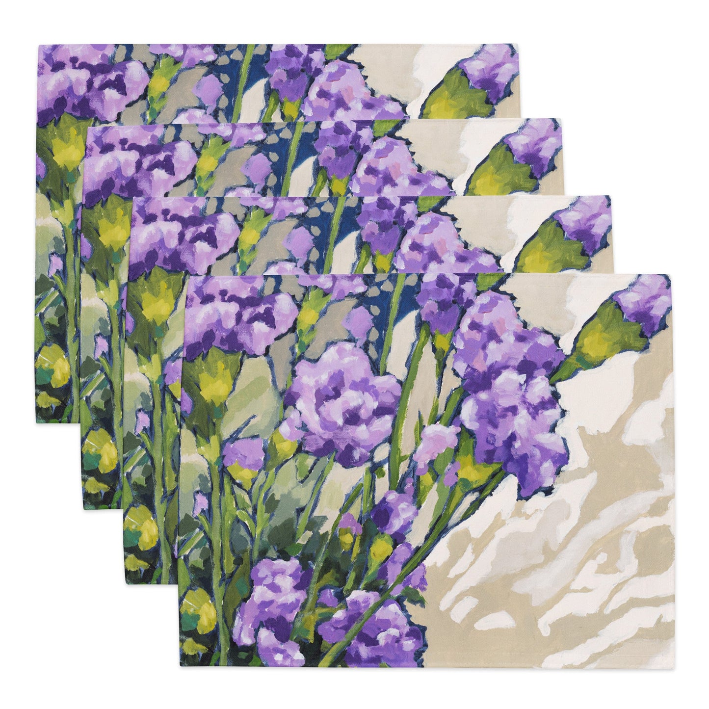 Mauve Carnations — Fine Art Polyester Placemats — 4-Pc Set #PSFL-1070