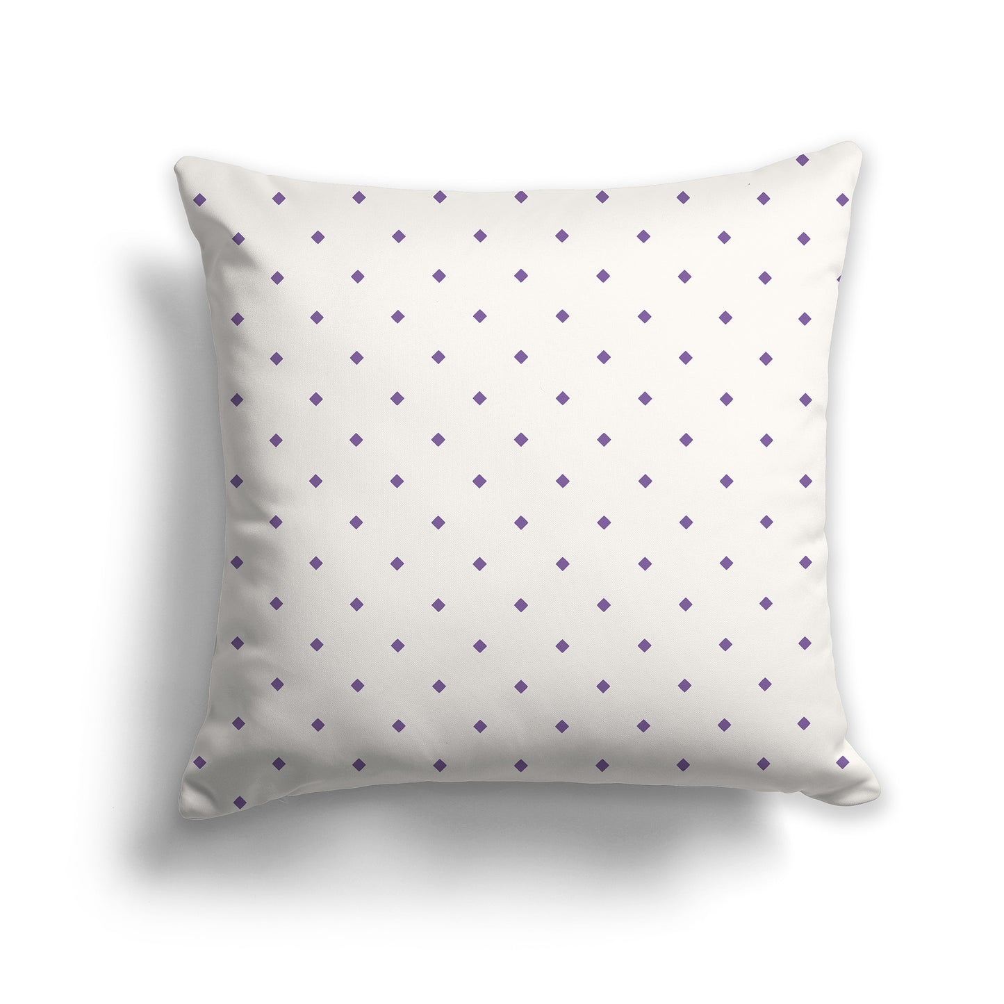 26 inch Throw Pillow with Large Purple and Beige Diamond Pattern