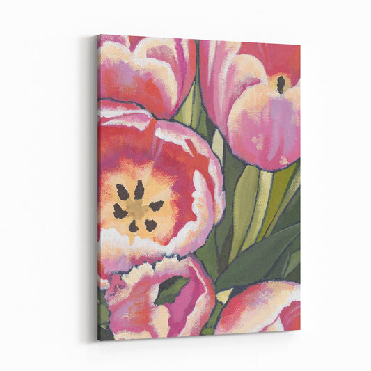 Pink Tulips - 6"x8" Slim Canvas Fine Art Print