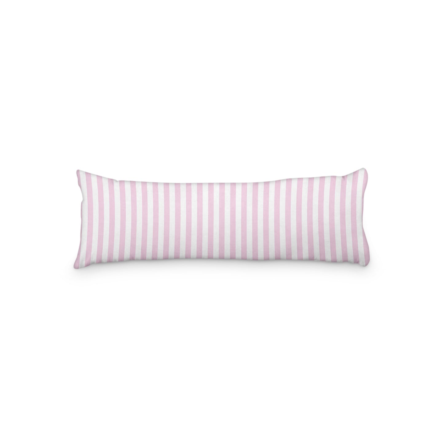 White Microfiber Body Pillow with Pink Bars, MFBP-1081-051,  20 x 54 inches