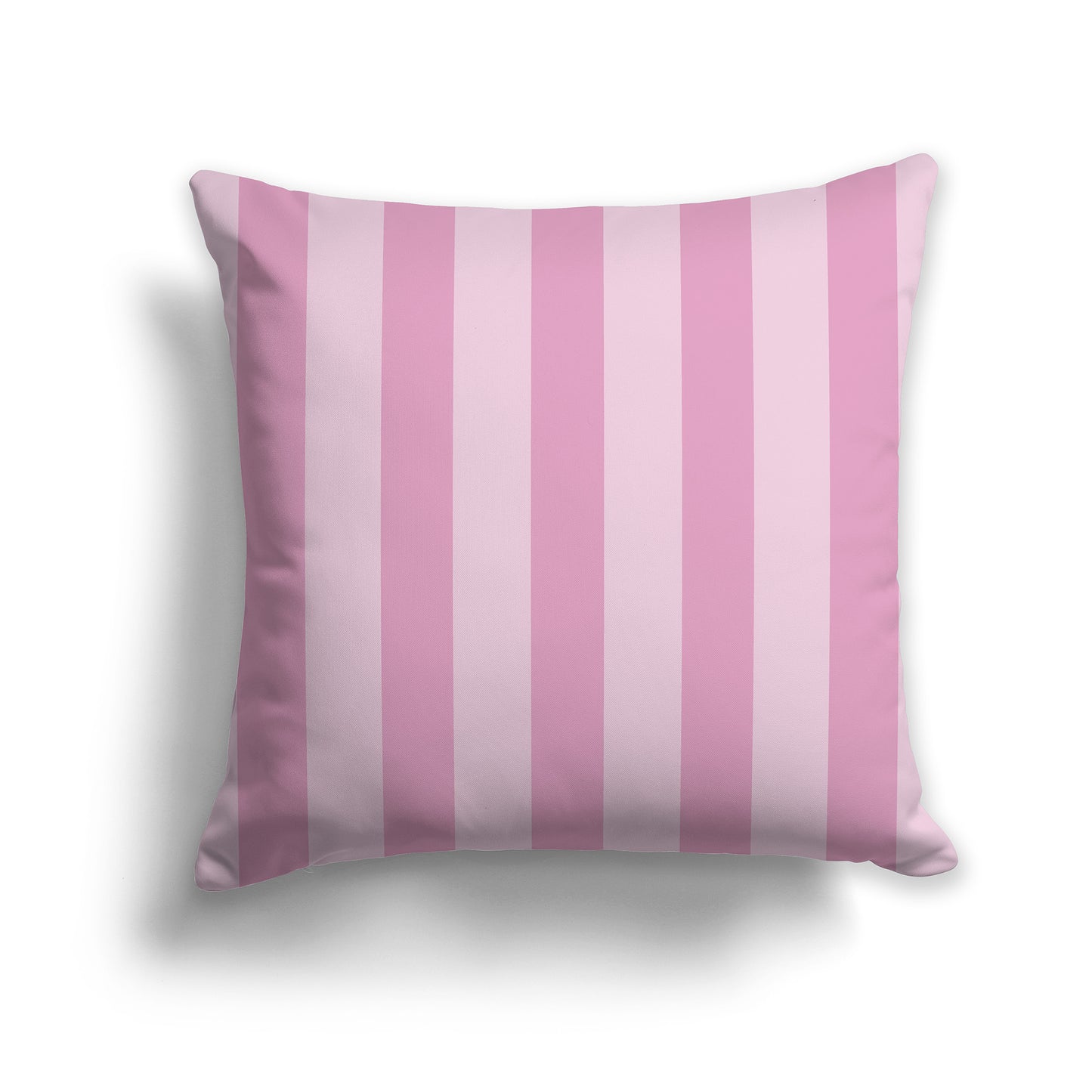 14 inch Throw Pillow with Two-tone Pink Thick Vertical Bars