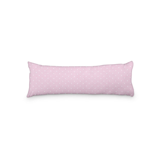 Pink Microfiber Body Pillow with White Diamonds, MFBP-1081-102,  20 x 54 inches