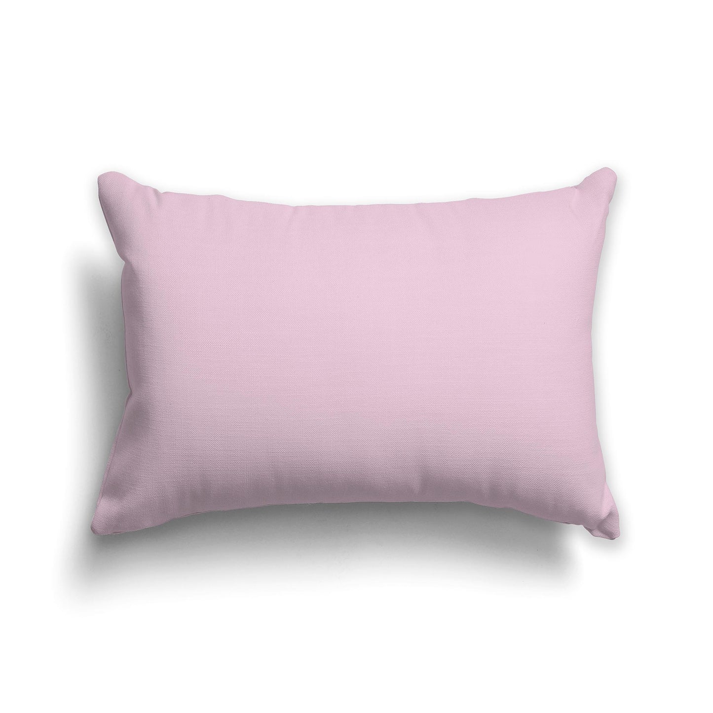 Lumbar Throw Pillow in Solid Pale Pink