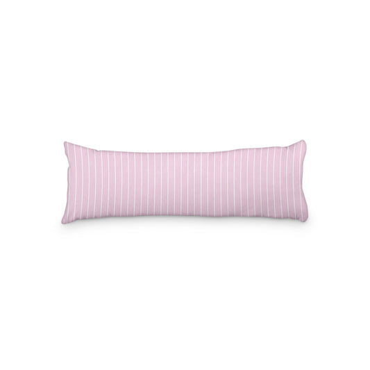 Pink Microfiber Body Pillow with Fine White Stripes, MFBP-1081-152,  20 x 54 inches