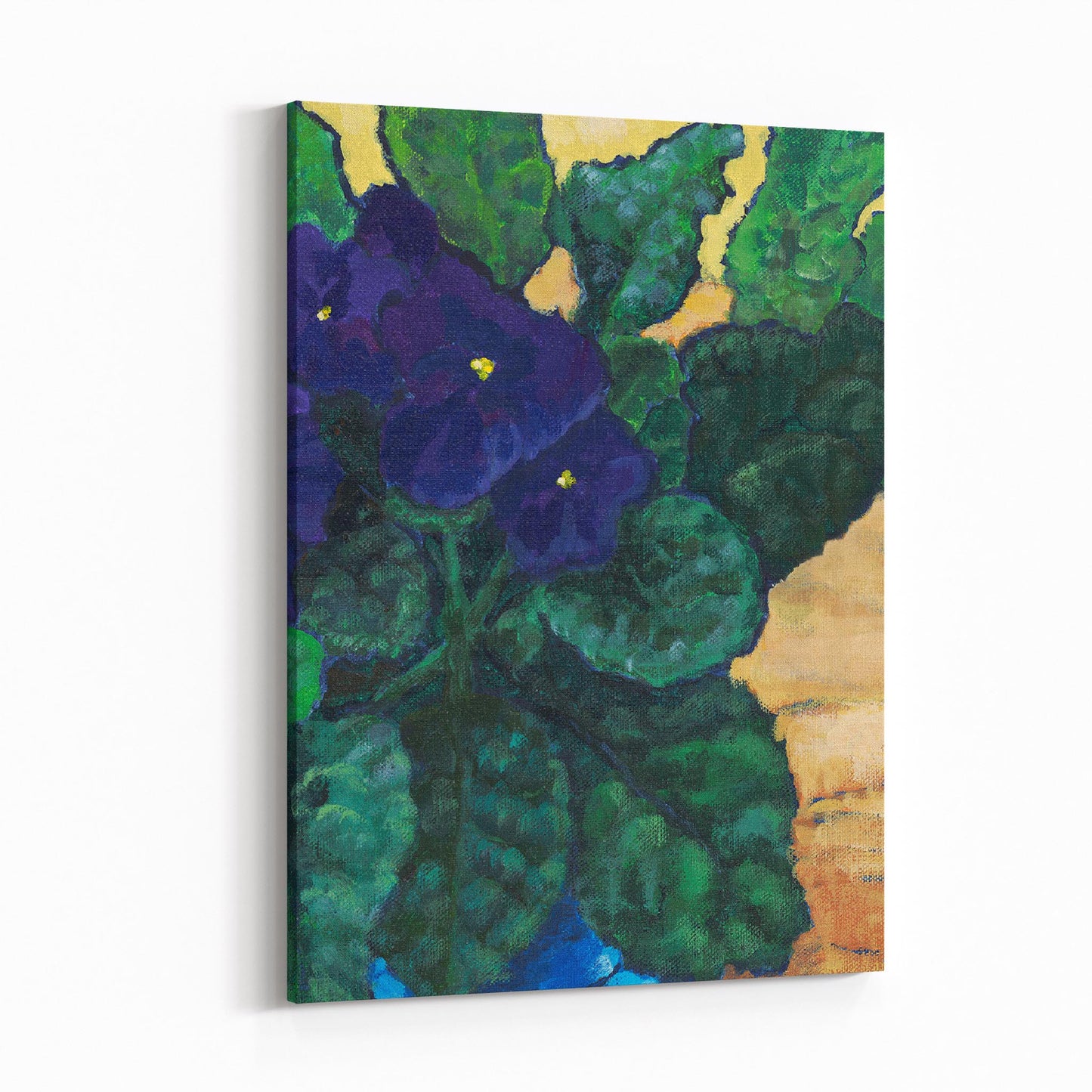 African Violets - 6"x8" Slim Canvas Fine Art Print