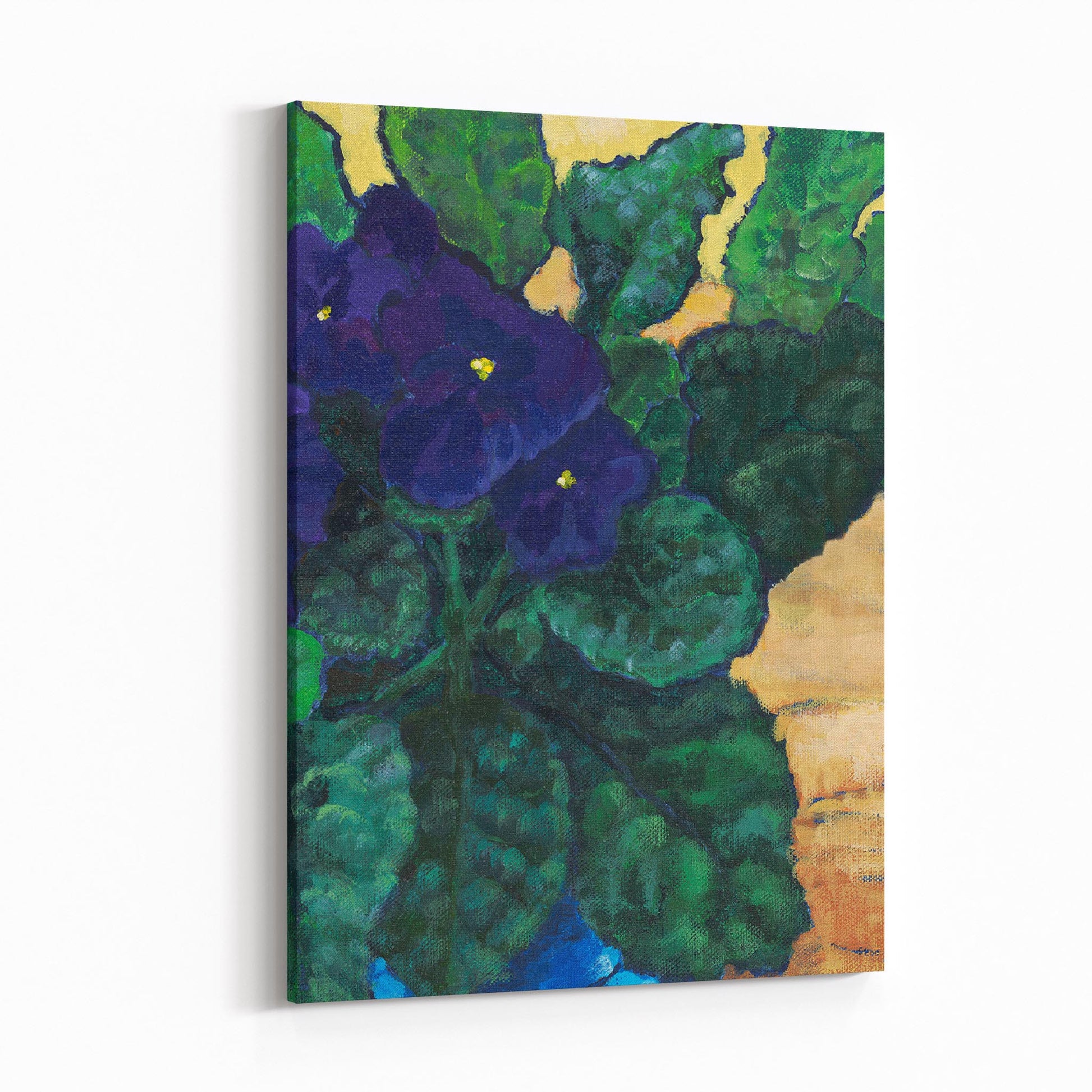 African Violets - 6"x8" Slim Canvas Fine Art Print