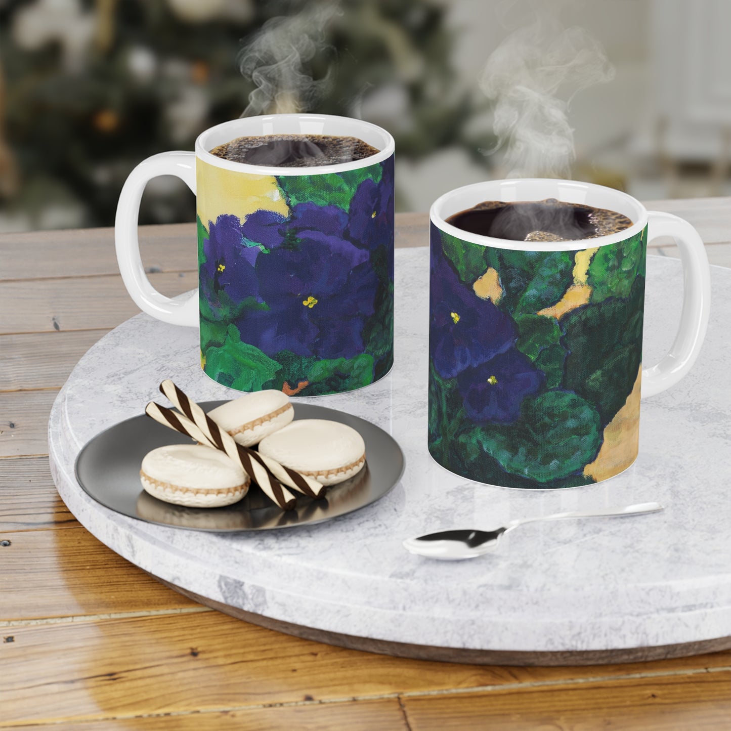 African Violets Fine Art 11oz Ceramic Mug